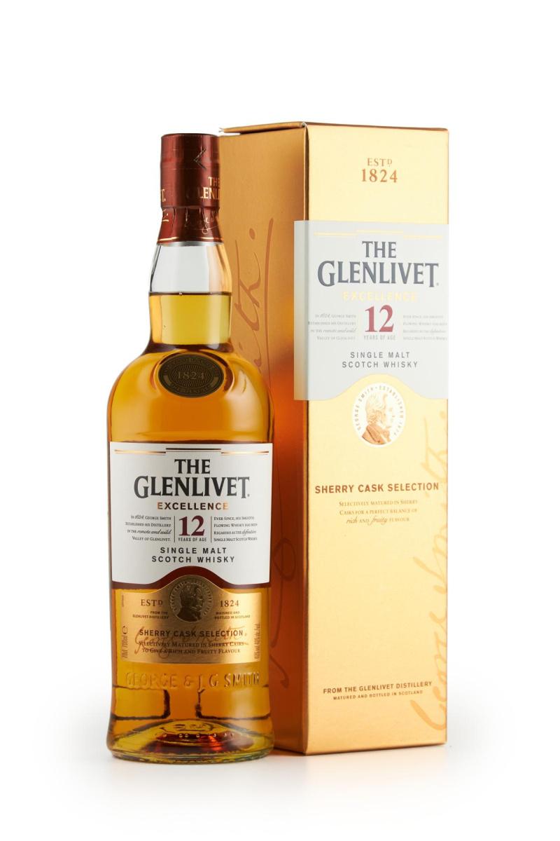 Виски Гленливет 12 Лет Экселленс, в подарочной упаковке, 0.7 л.