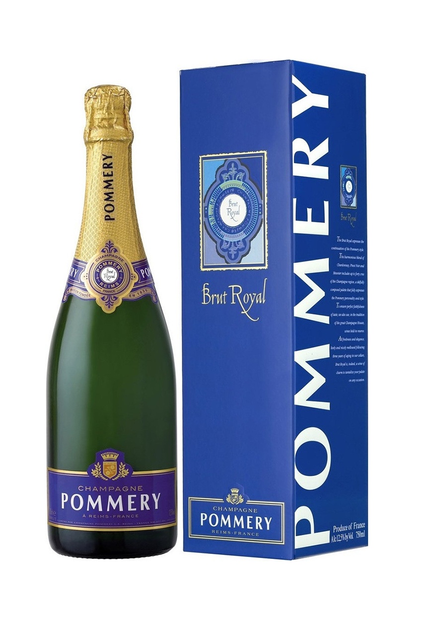 Шампанское Поммери Брют Рояль в подарочной упаковке, 0,75л