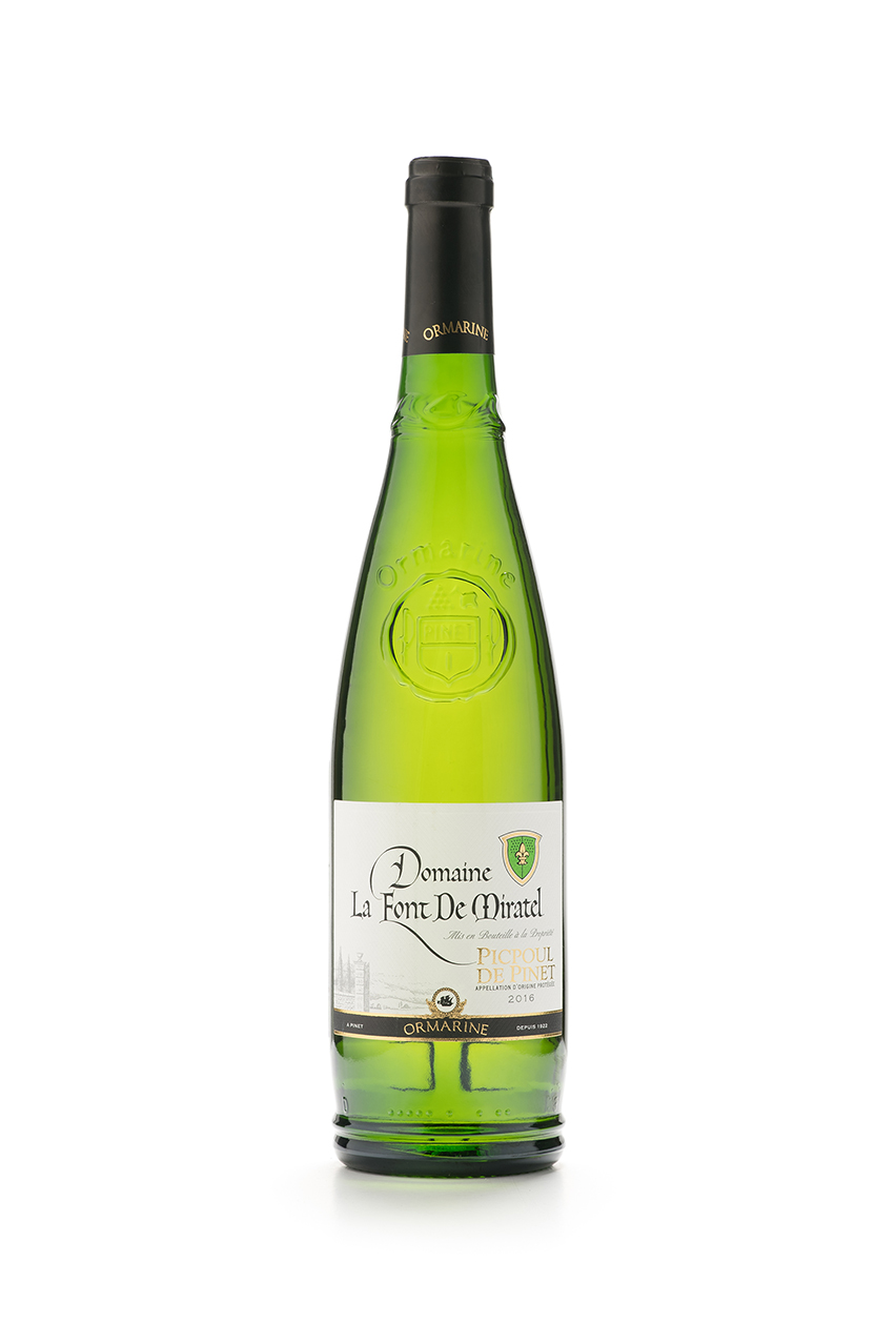 Вино Domaine La Font de Miratel Picpoul de Pinet, Франция,  Лангедок-Руссийон, 0.75 | Купить Вино Домен Ла Фонт де Миратель Пикпуль де  Пине, AOP, белое, сухое, 0.75л в Санкт-Петербурге - цена, отзывы,