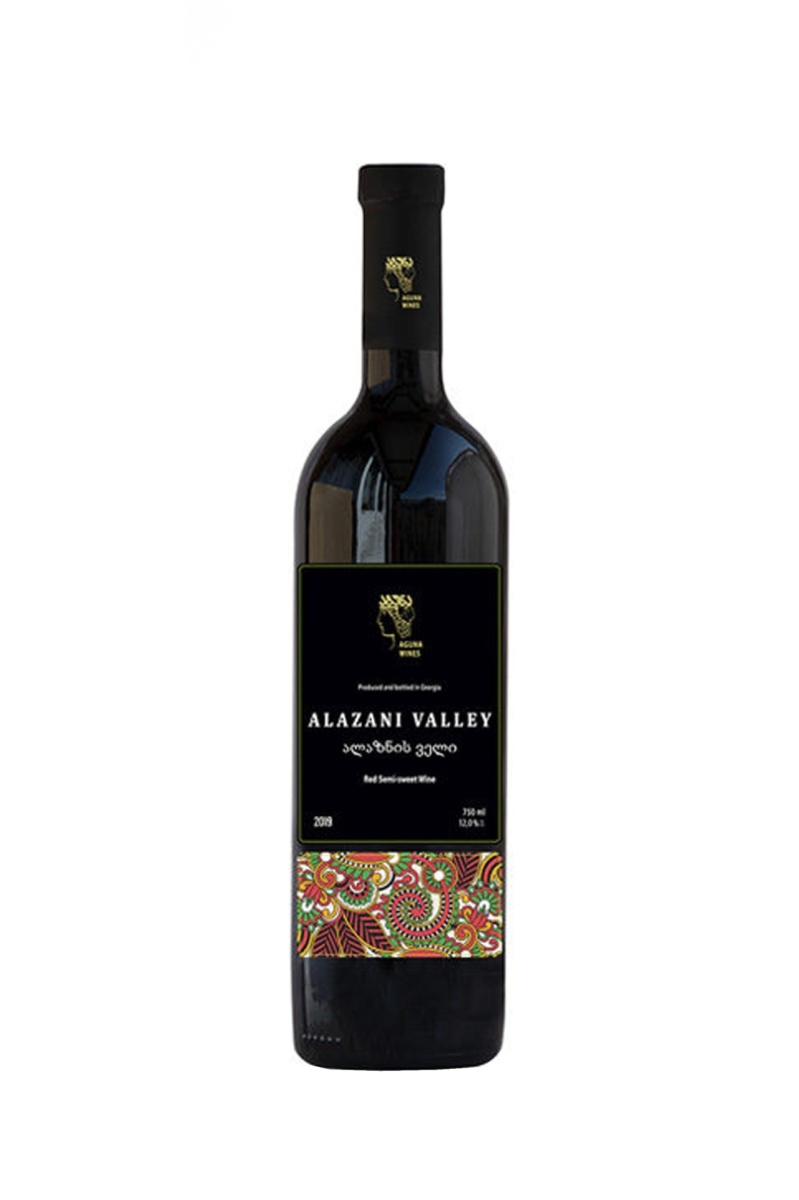 Вино Агуна Алазанская Долина, красное, полусладкое, 0.75л