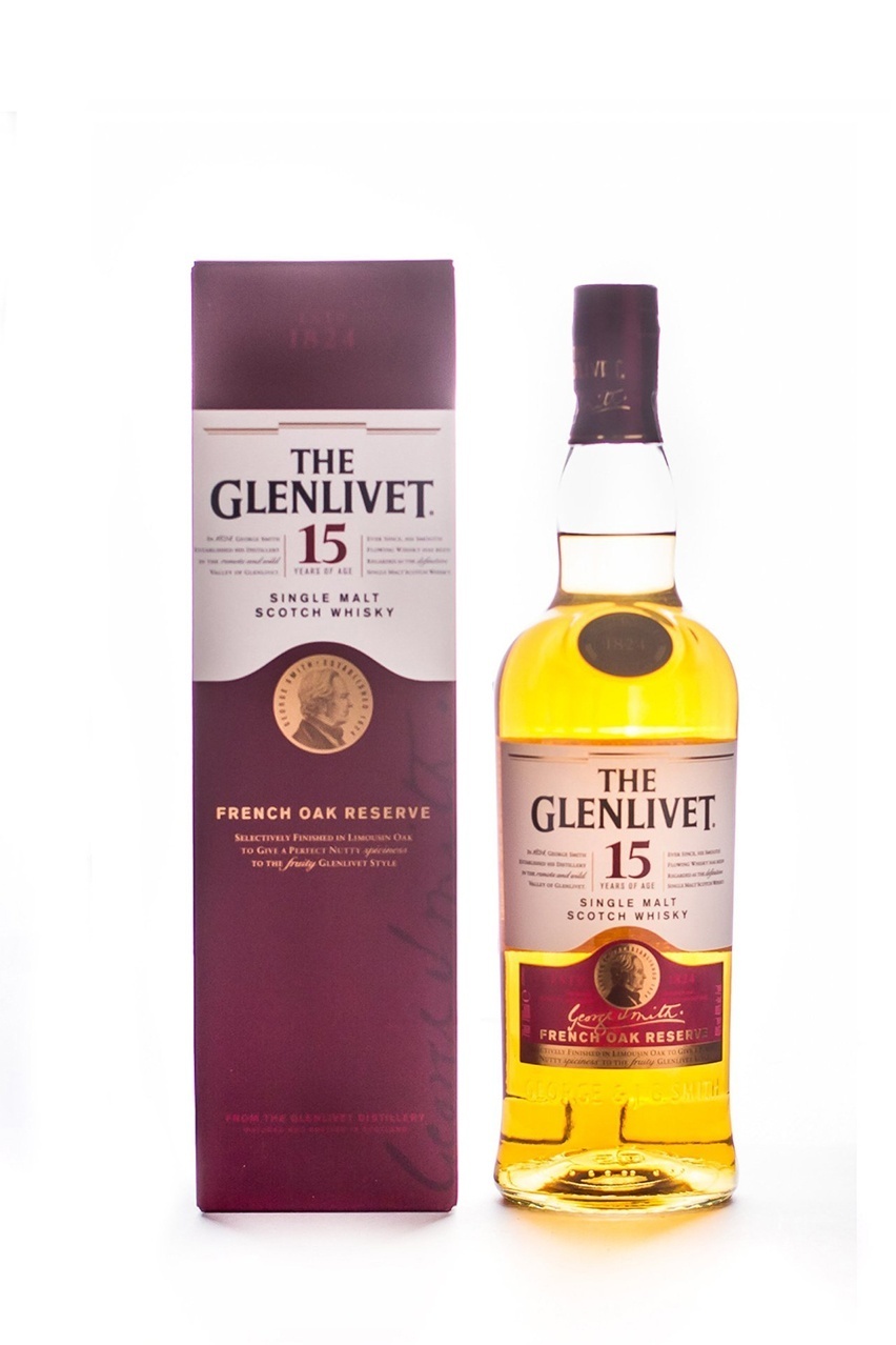 Виски Гленливет 15 лет, в подарочной упаковке, 0.7л