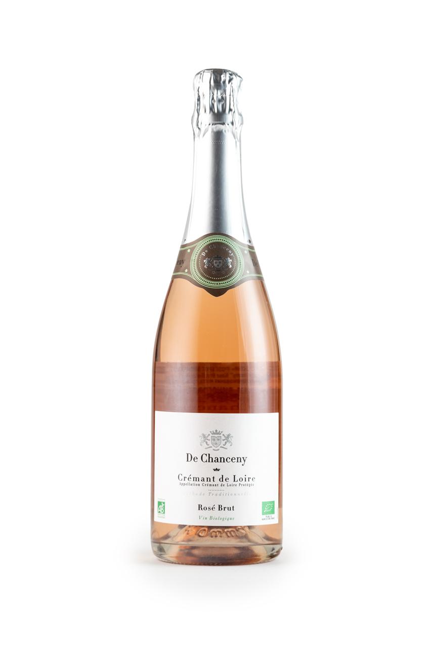 Игристое вино Креман де Луар Де Шансени, AOC, розовое, брют, 0.75л