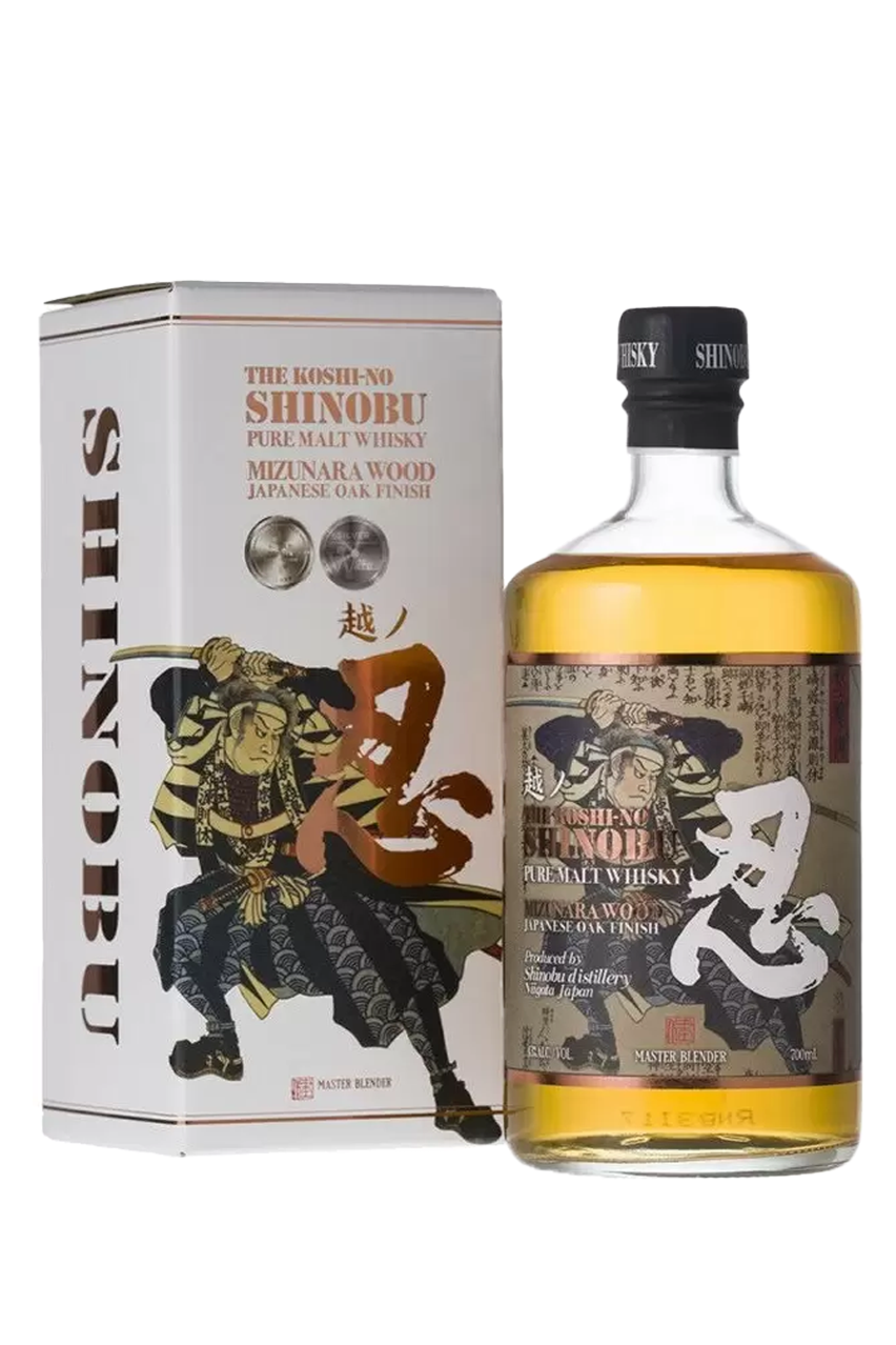 Виски Шинобу Пью Молт, солодовый, в подарочной упаковке, 0.7л